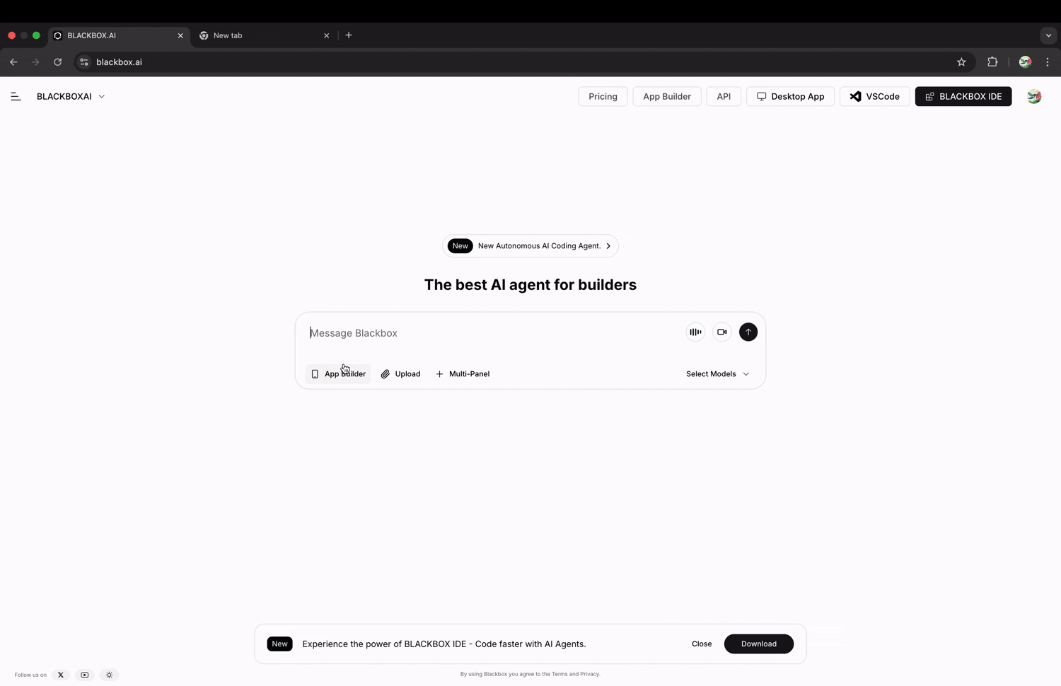 BLACKBOX AI Web App in Action