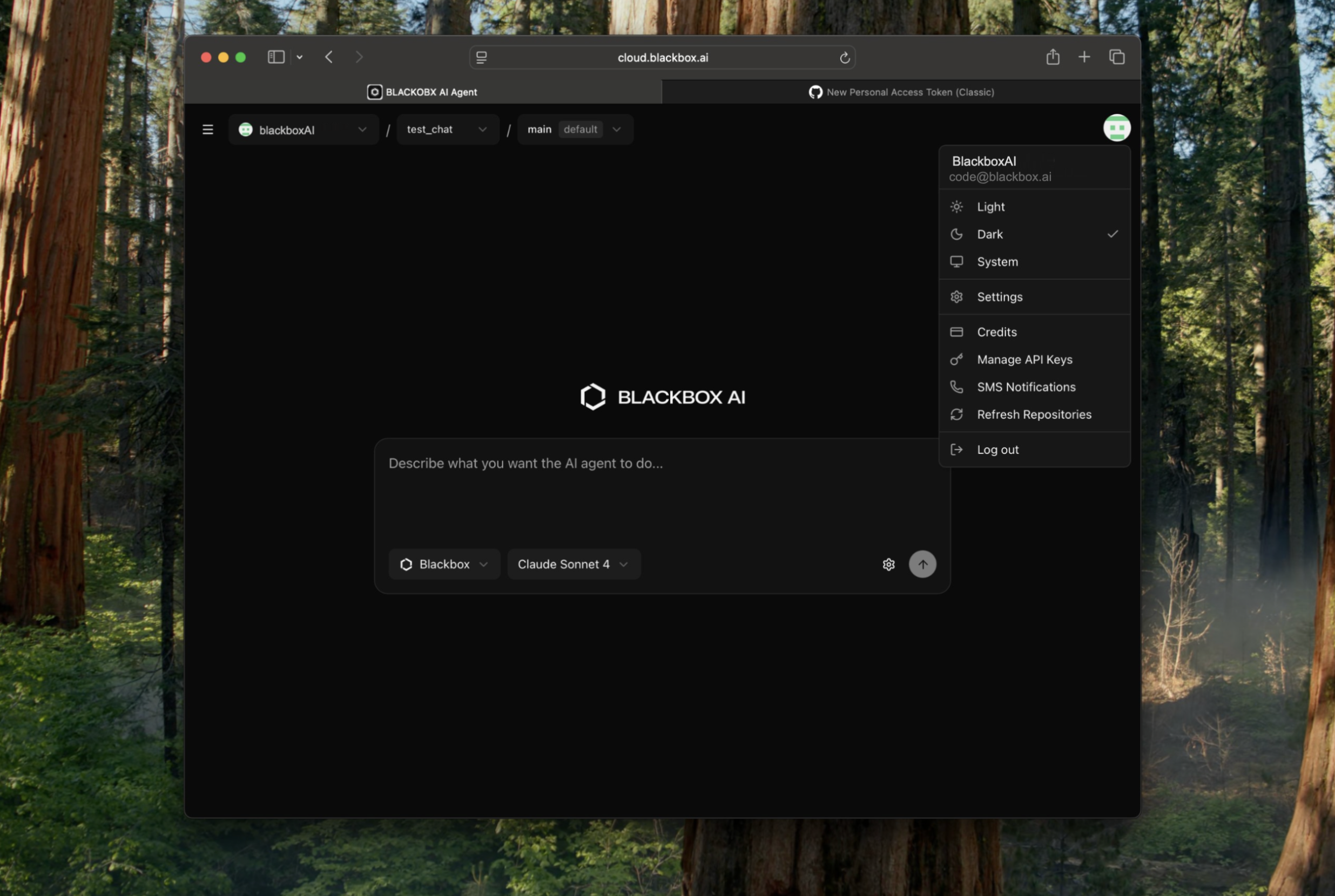 Profile Menu