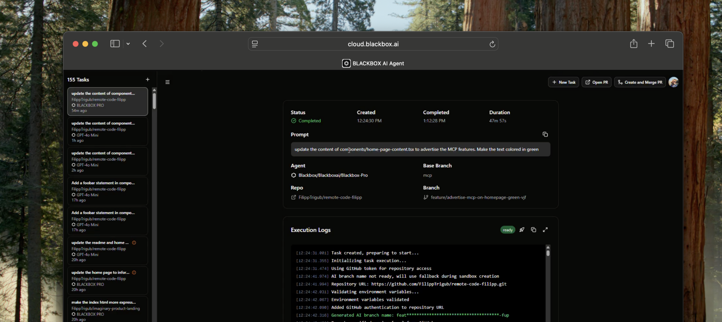 Vercel Execution Log