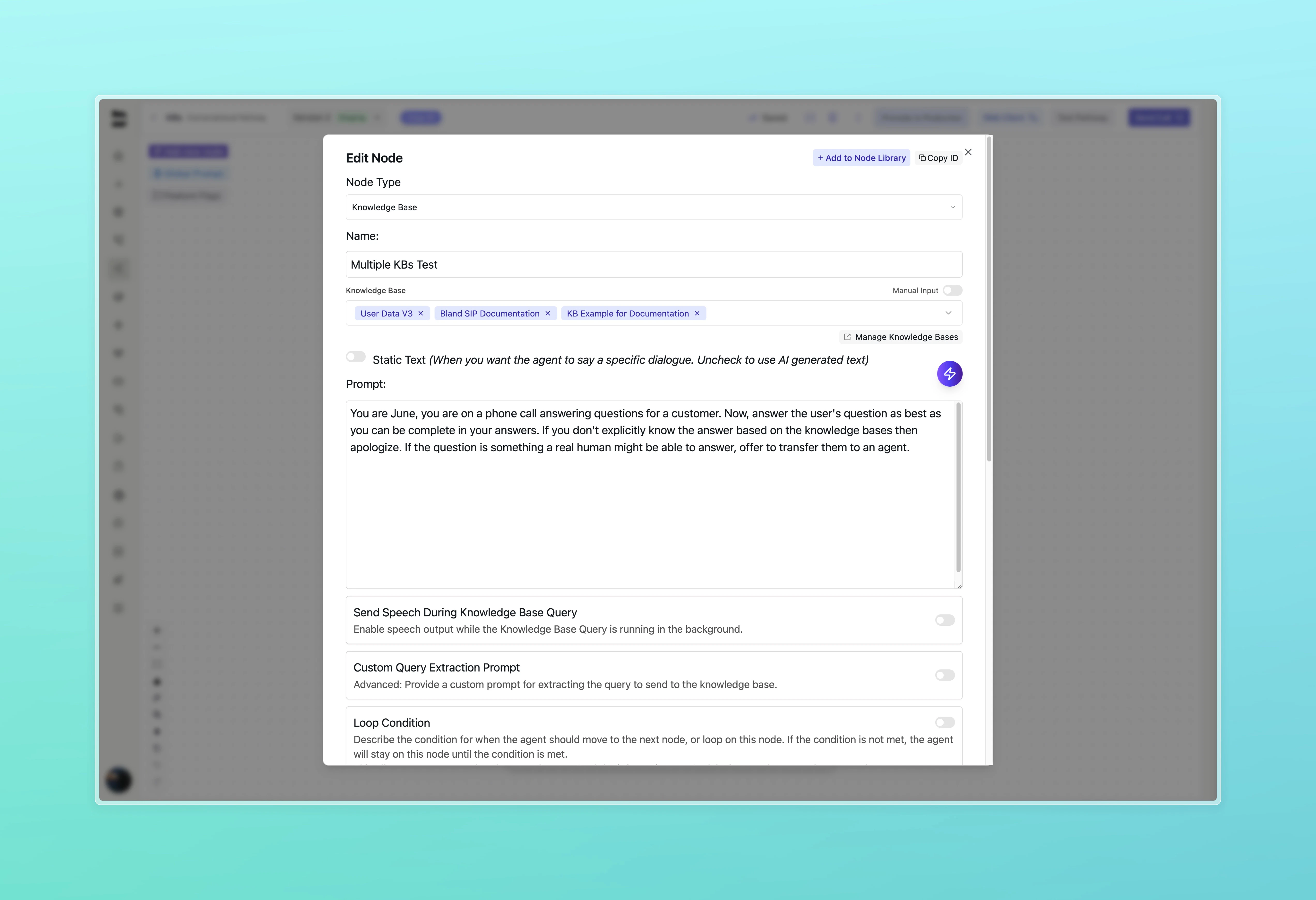 Multiple Knowledge Bases Support