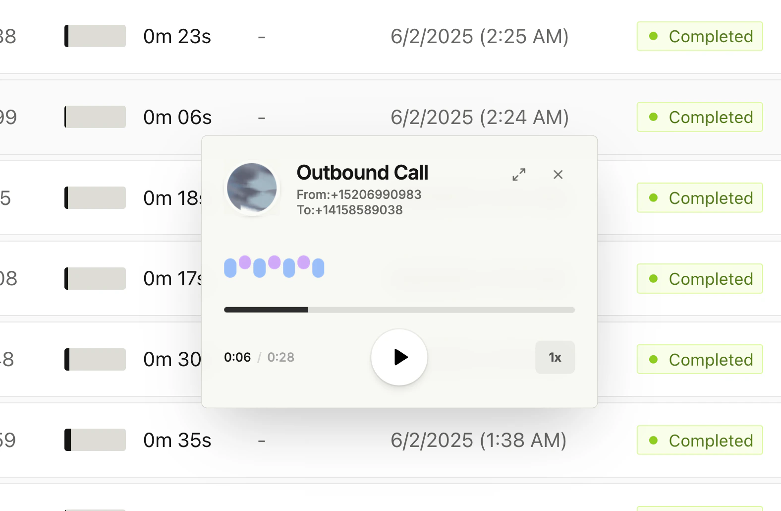 Miniplayer interface for persistent audio playback