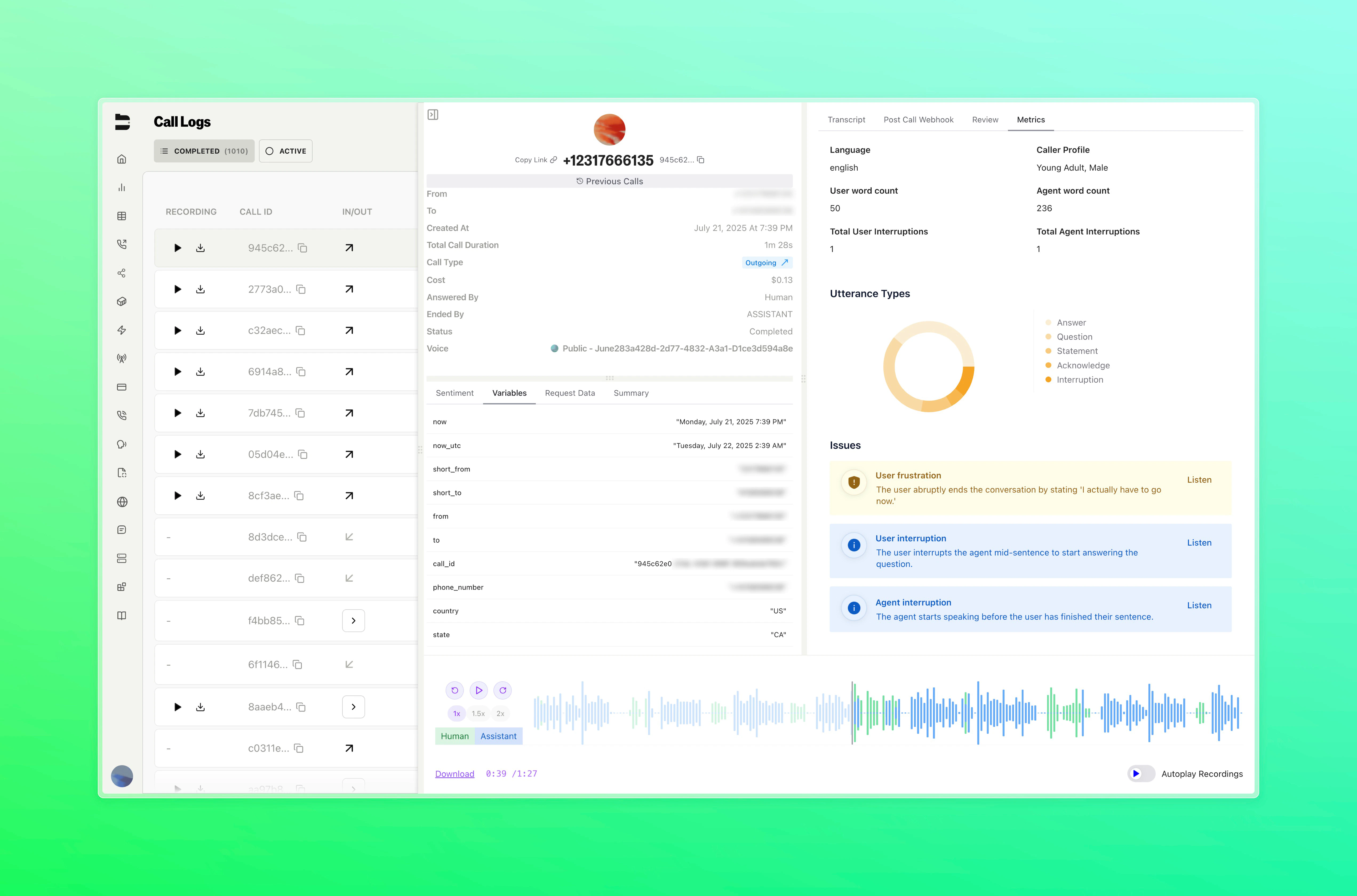 Call Metrics