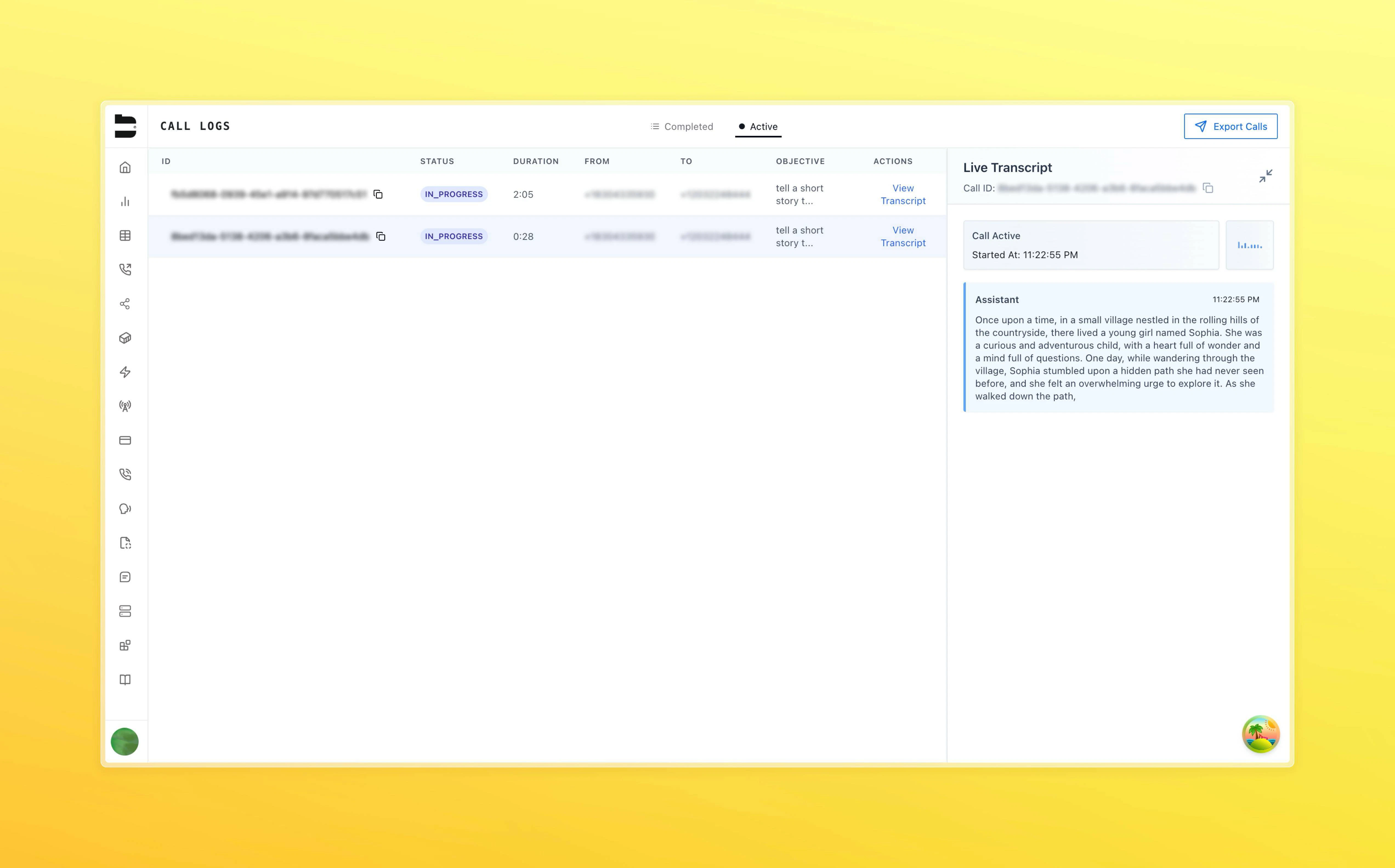 Live Call Monitoring