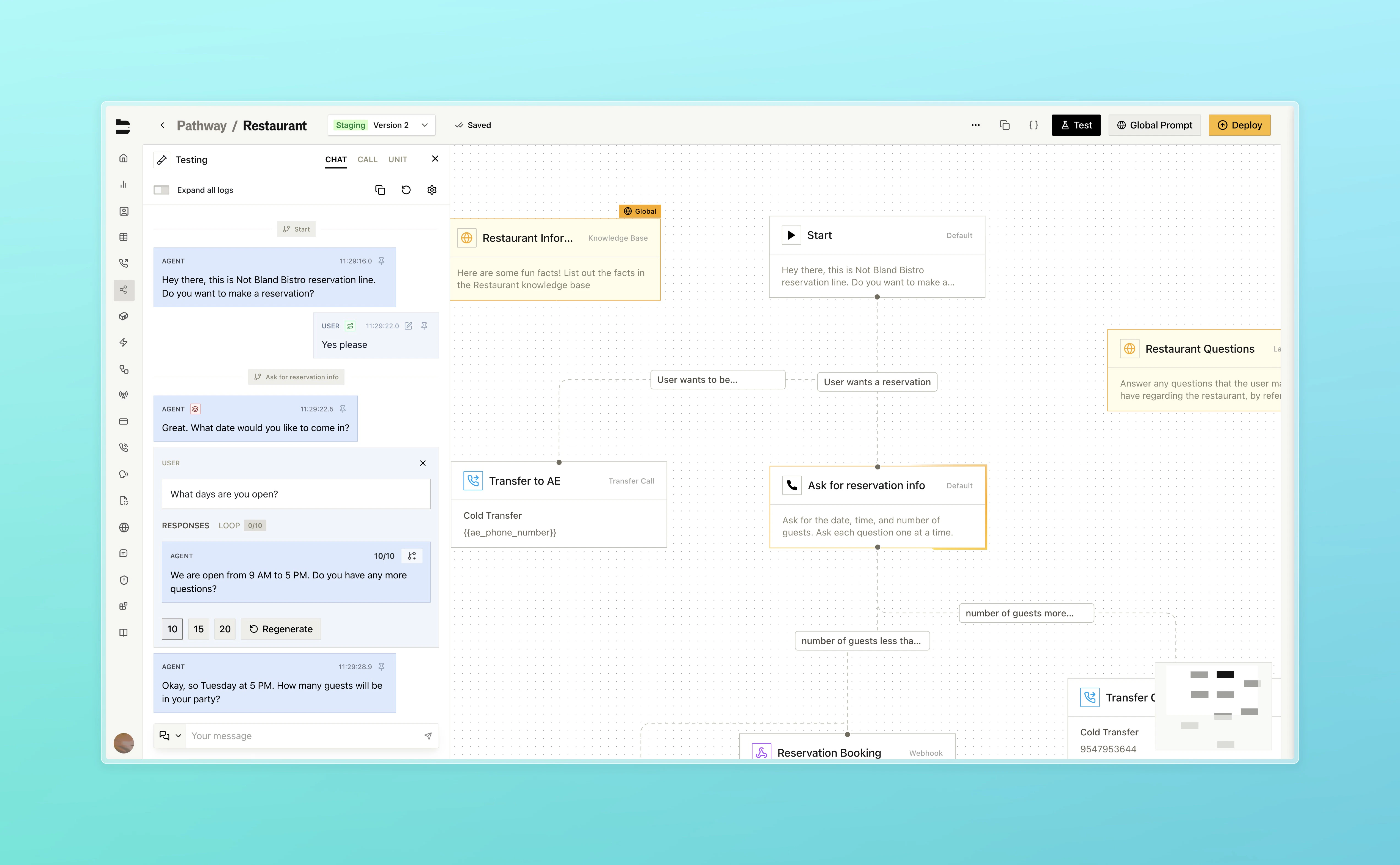 Branch indicator showing alternate conversation paths