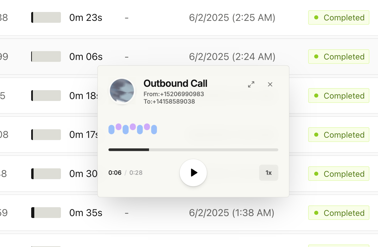 Miniplayer interface for persistent audio playback