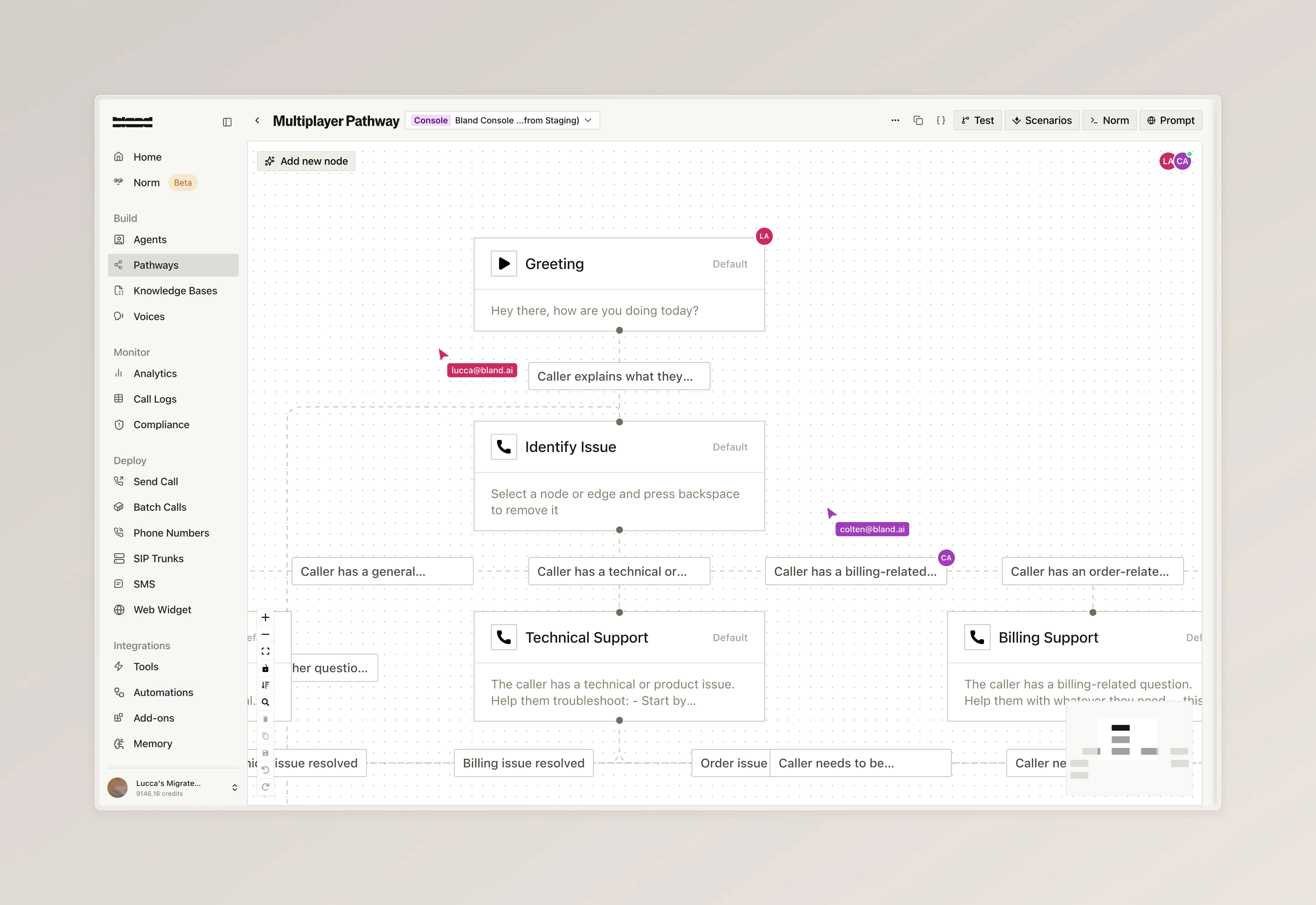 Pathway canvas with multiple collaborator avatars, colored cursors, and real-time presence indicators