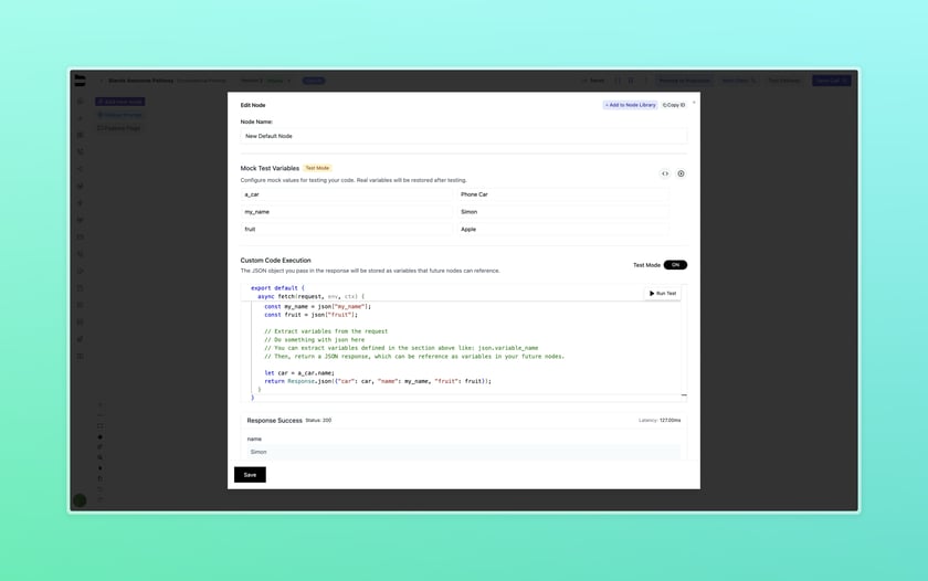 Custom Code Node - Bland