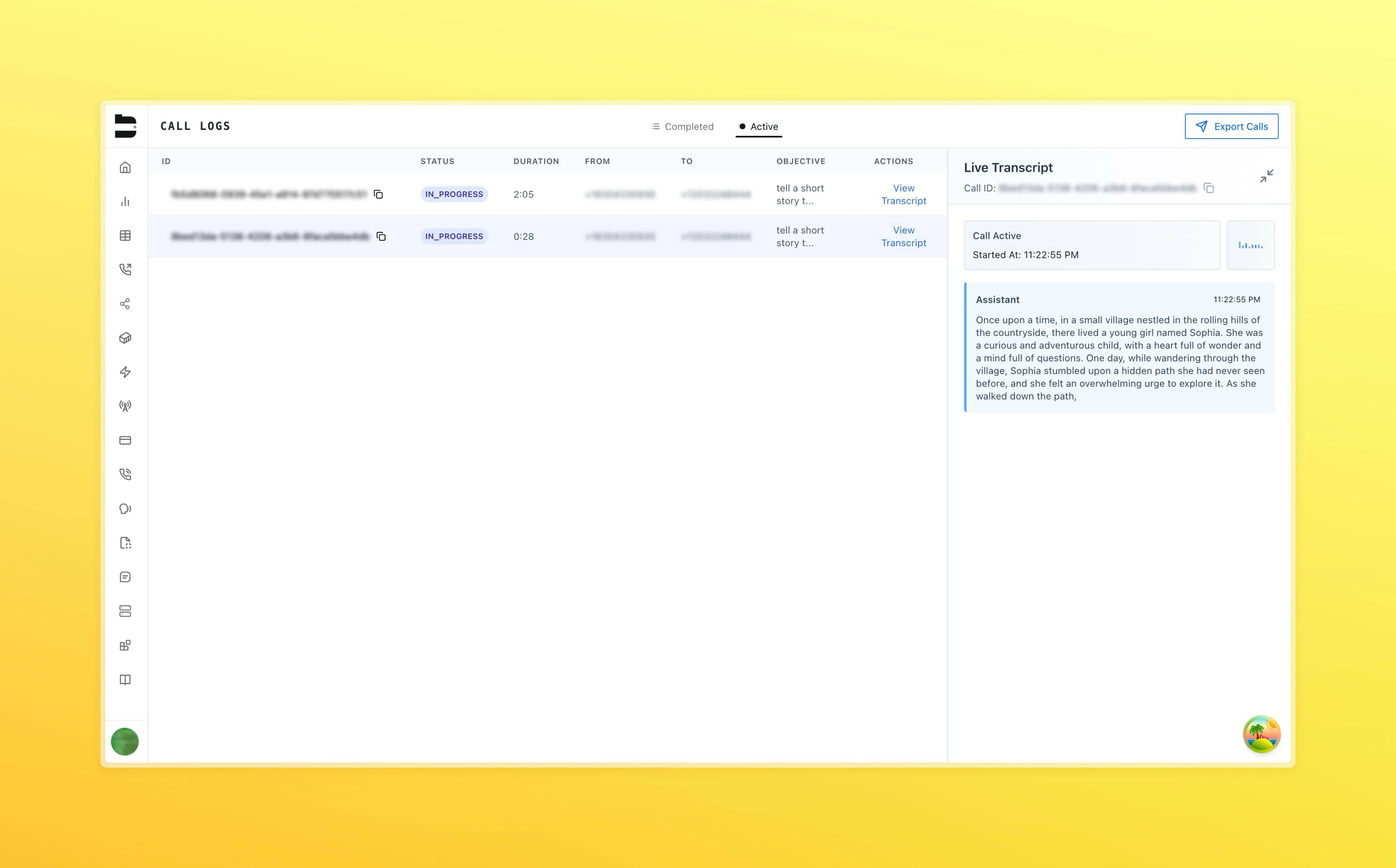 Live Call Monitoring