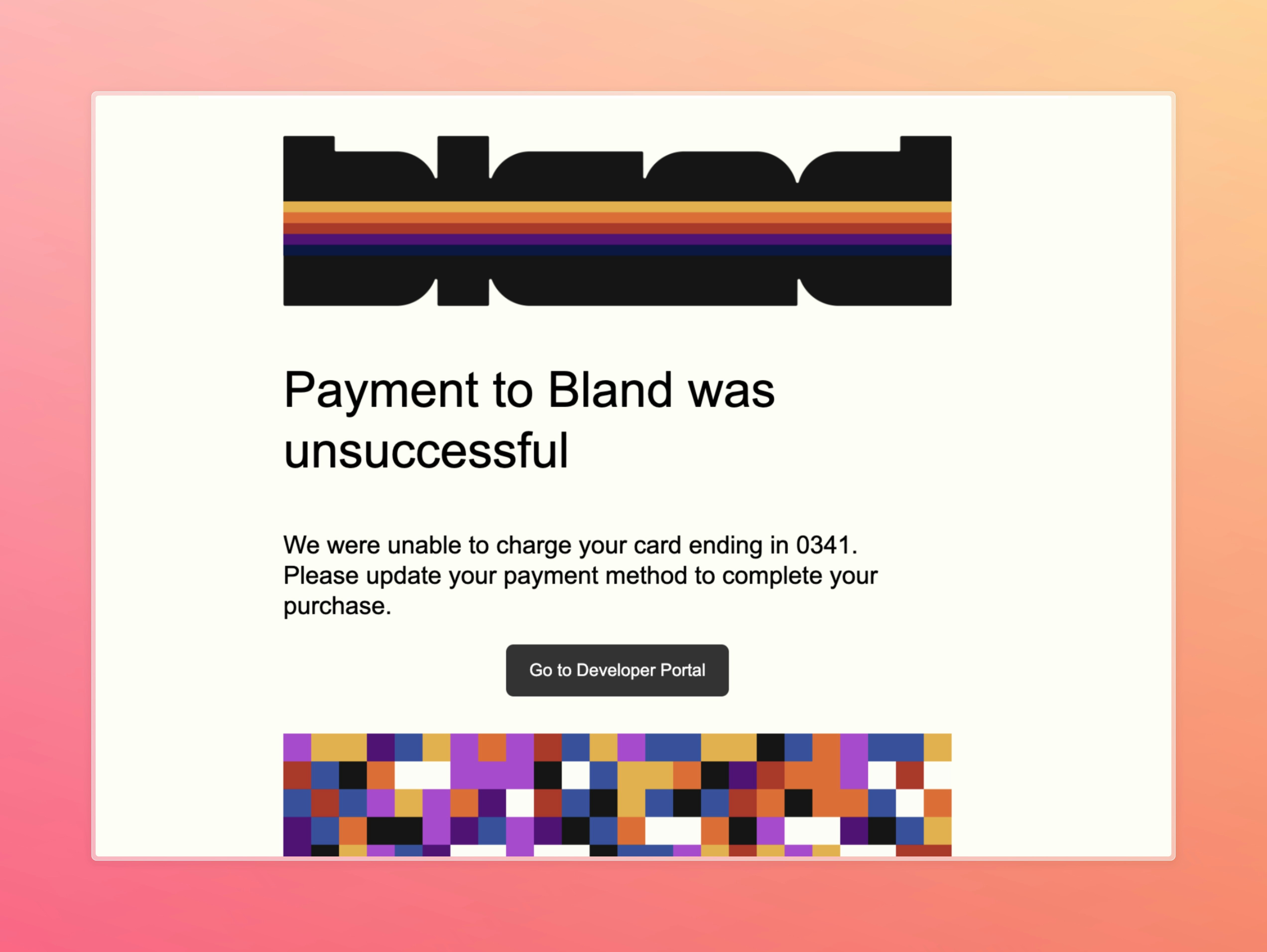 Payment Failure Email Notification