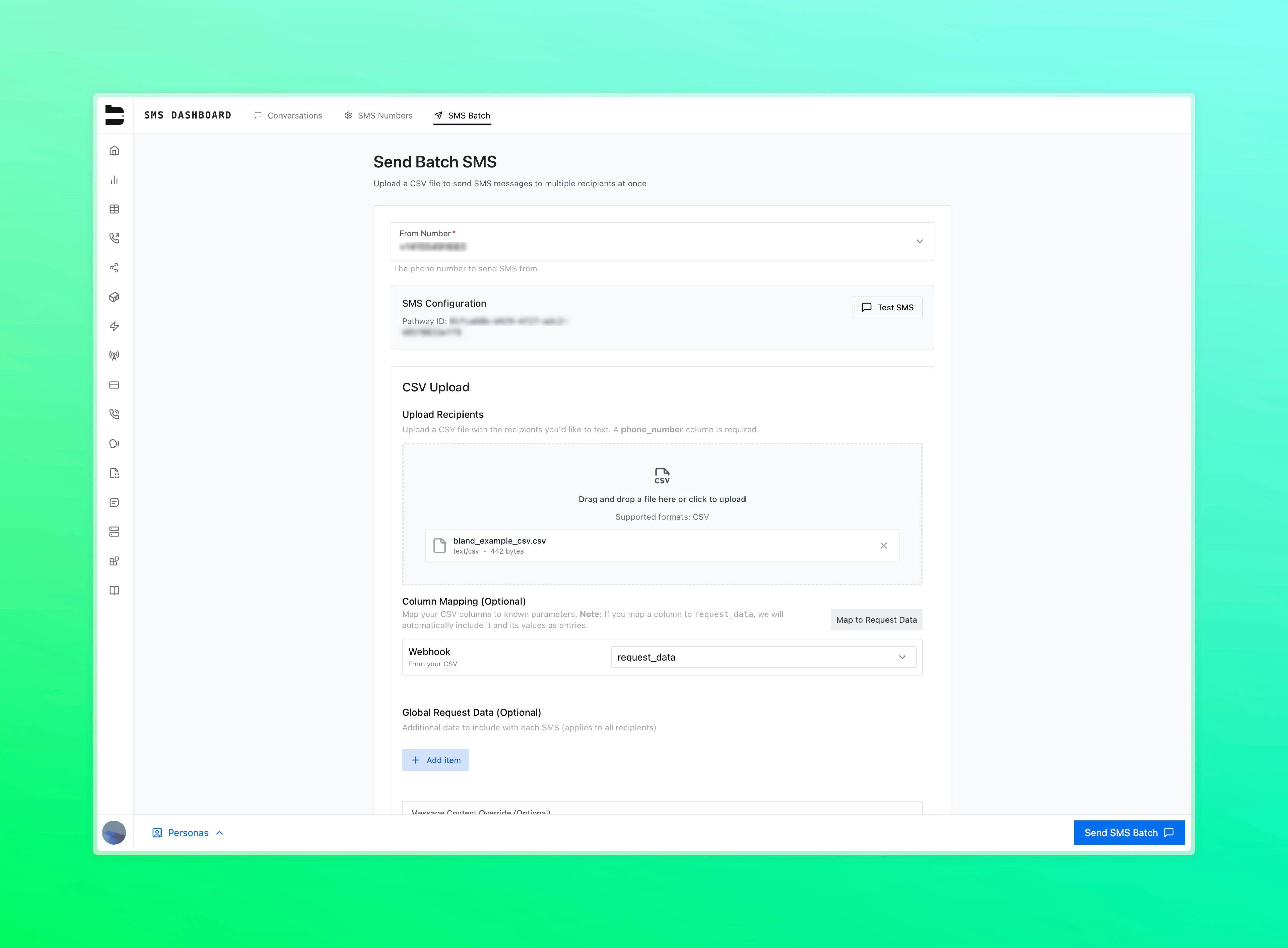 SMS Batch UI