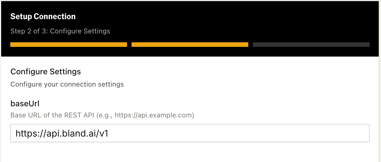 API Integration Config Settings