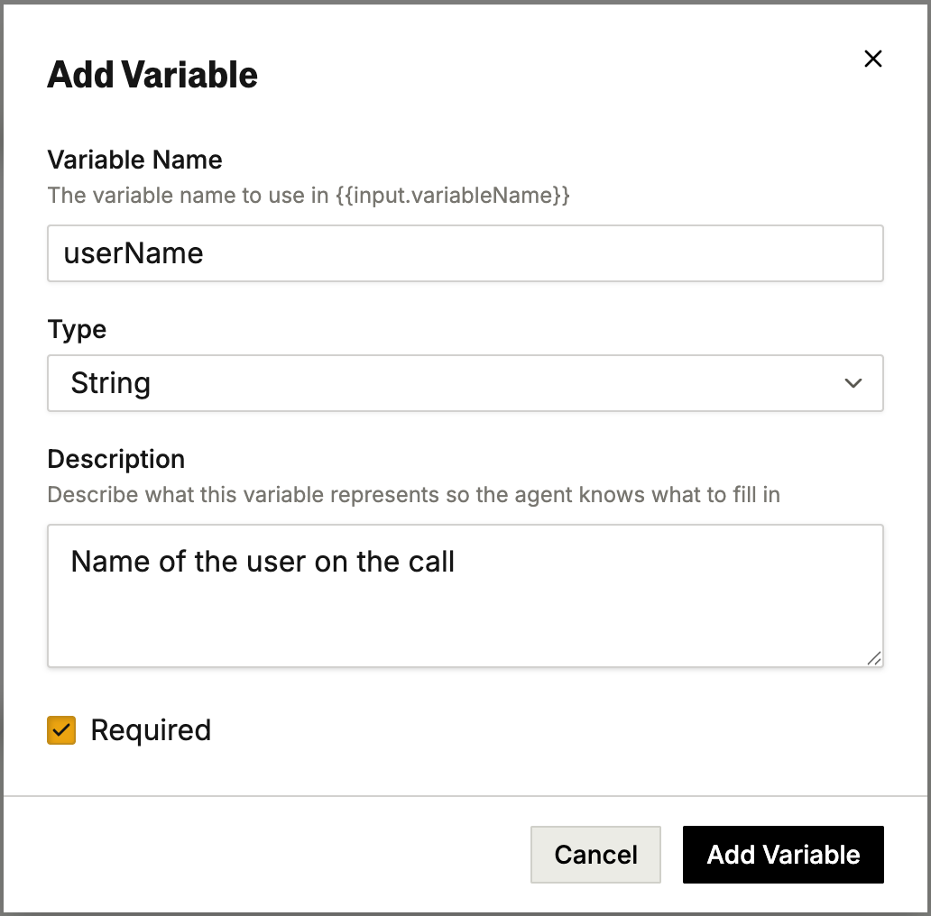 Adding a Custom Variable