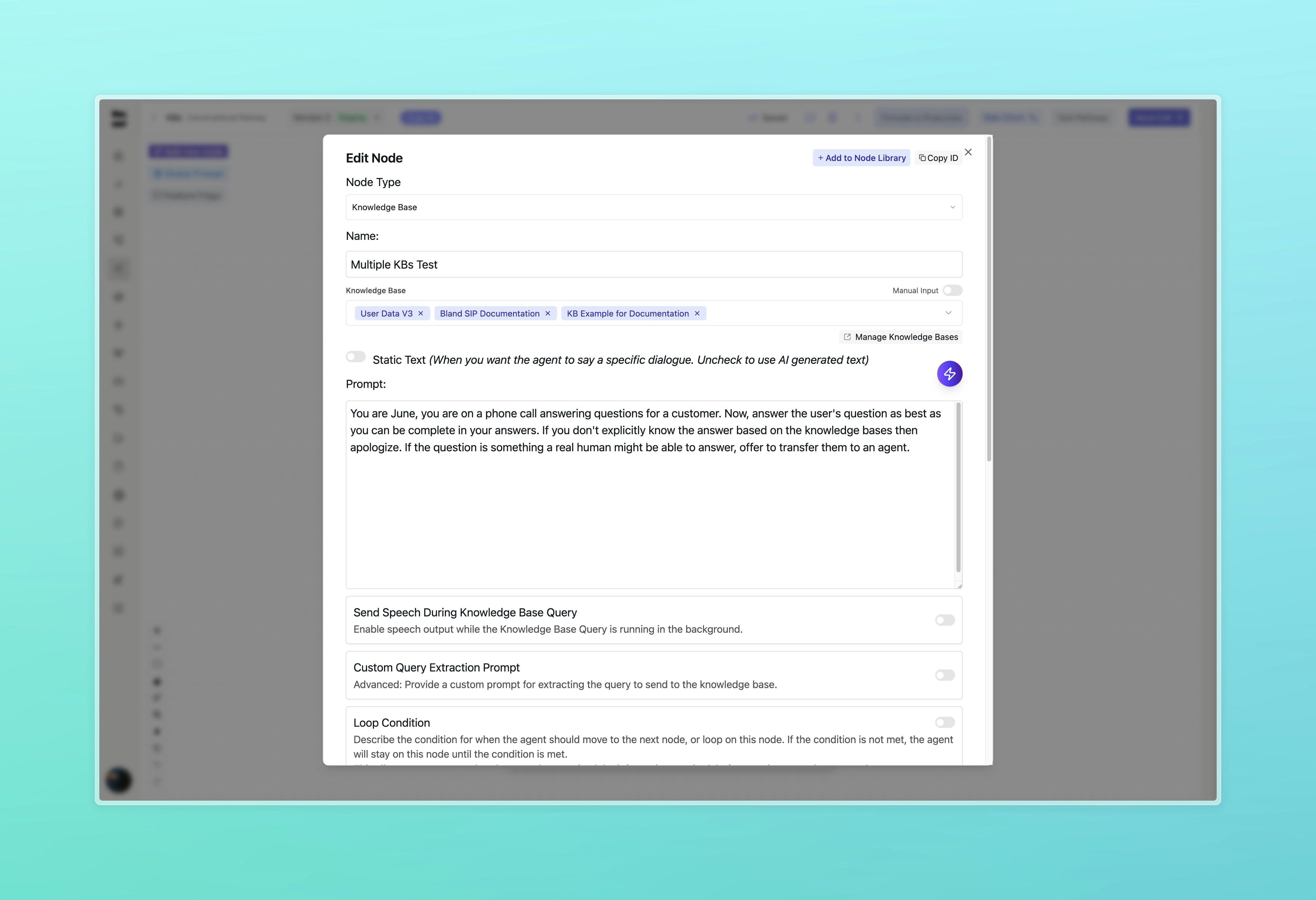 Multiple Knowledge Bases Support