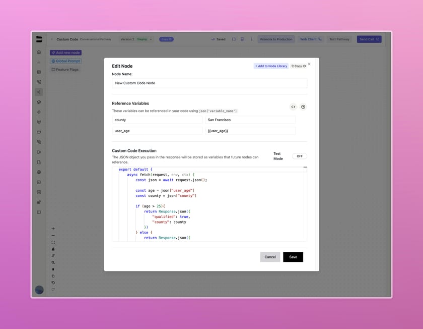 Node Base Coding Ui Custom Code Node - Bland
