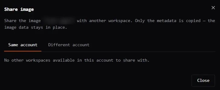 Share between workspaces