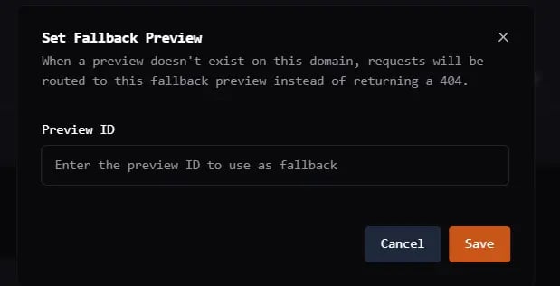 Configure fallback preview