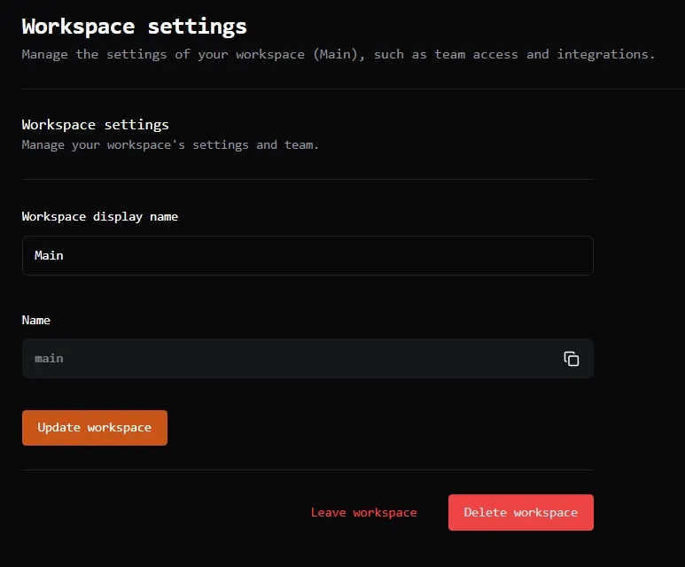 Workspaces