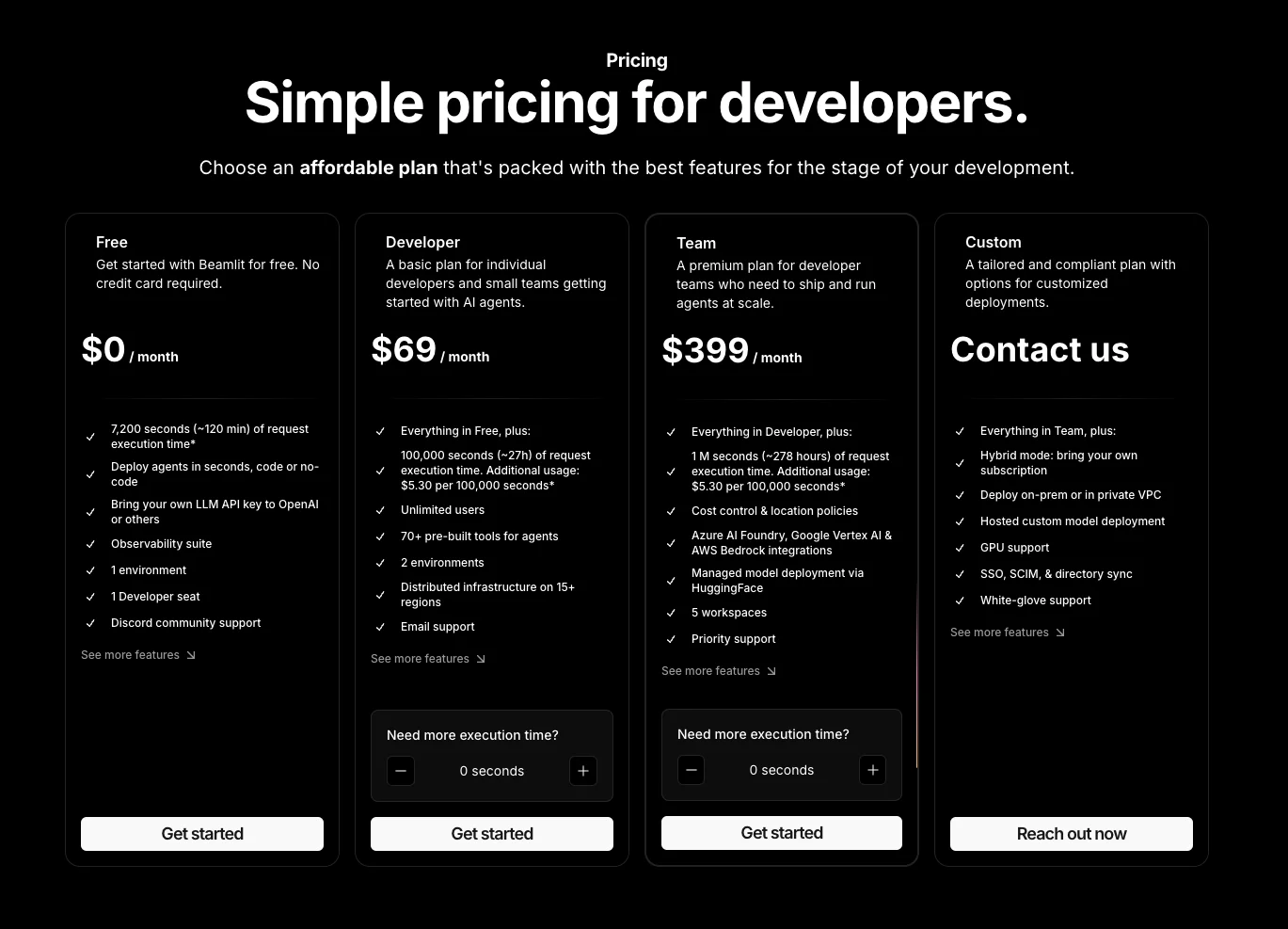 New pricing plans overview