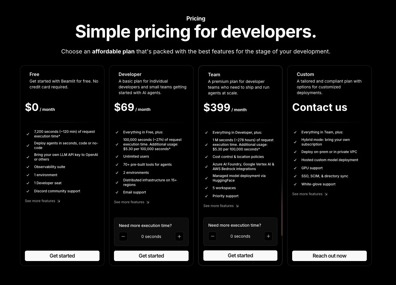 New pricing plans overview