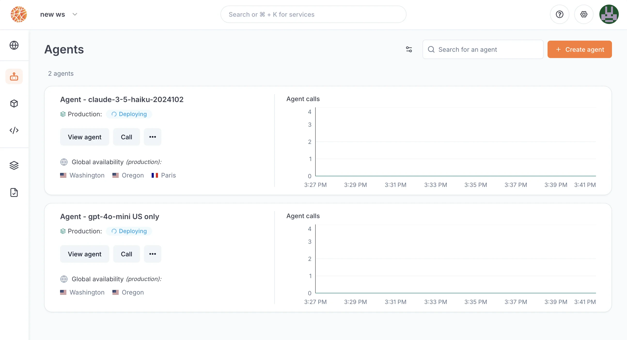 New Blaxel console interface