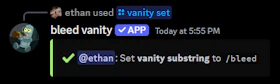 Vanity Roles - bleed