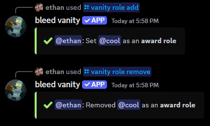 Vanity Roles - bleed