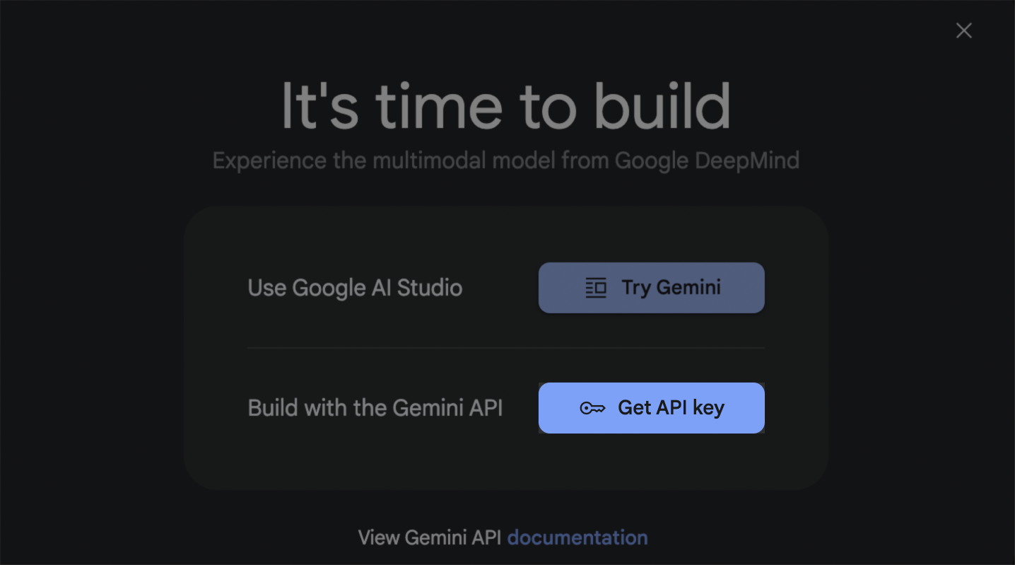 Gemini left menu