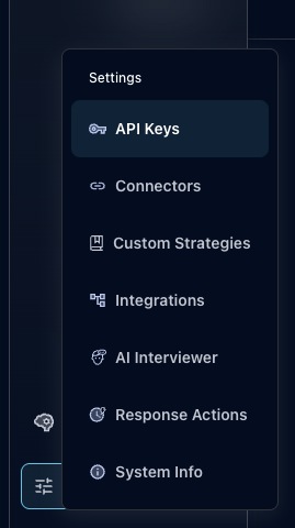 Settings -> API Keys