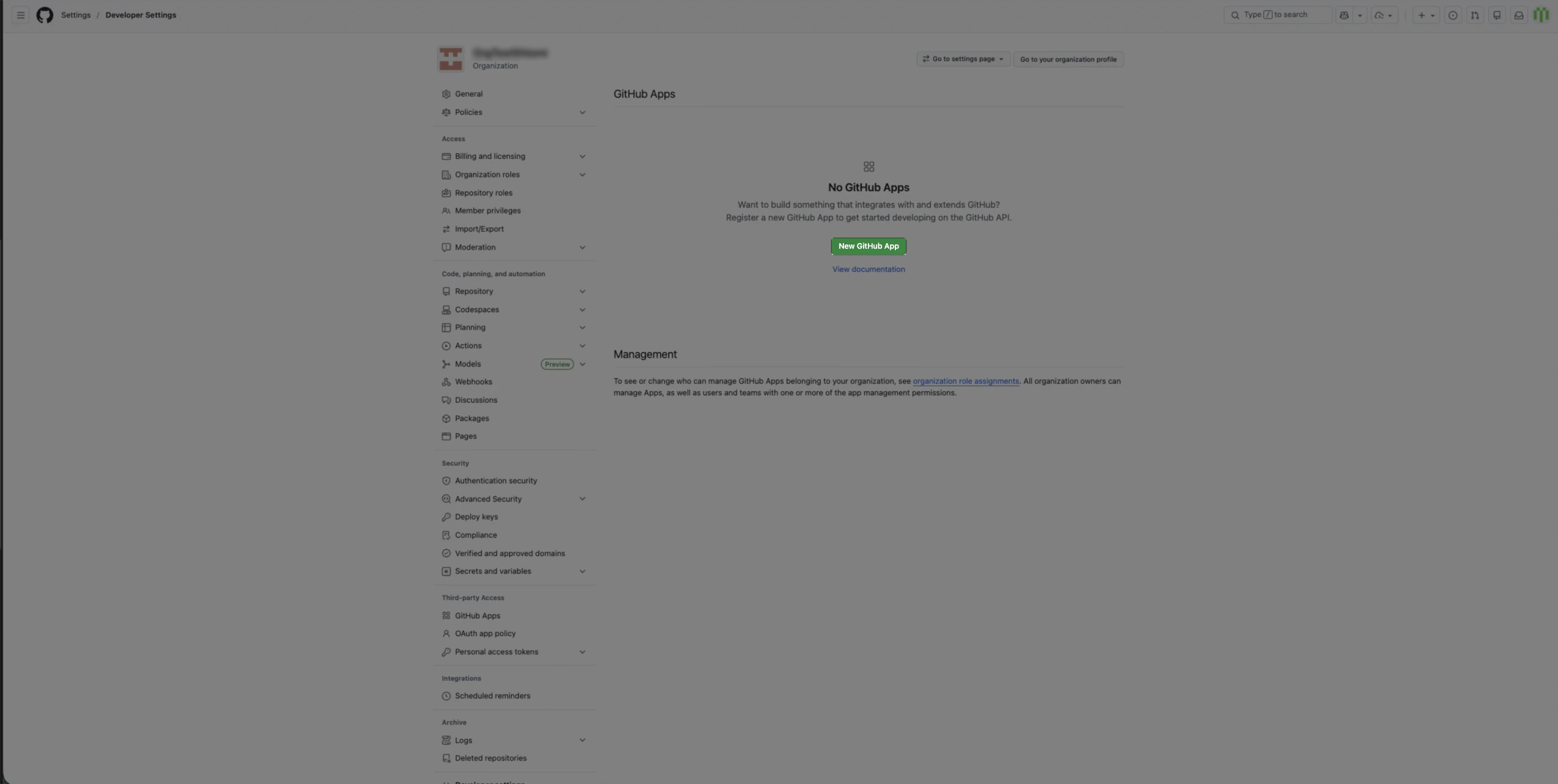 github create app