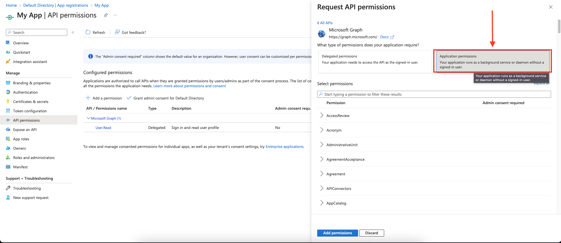 Application Permissions