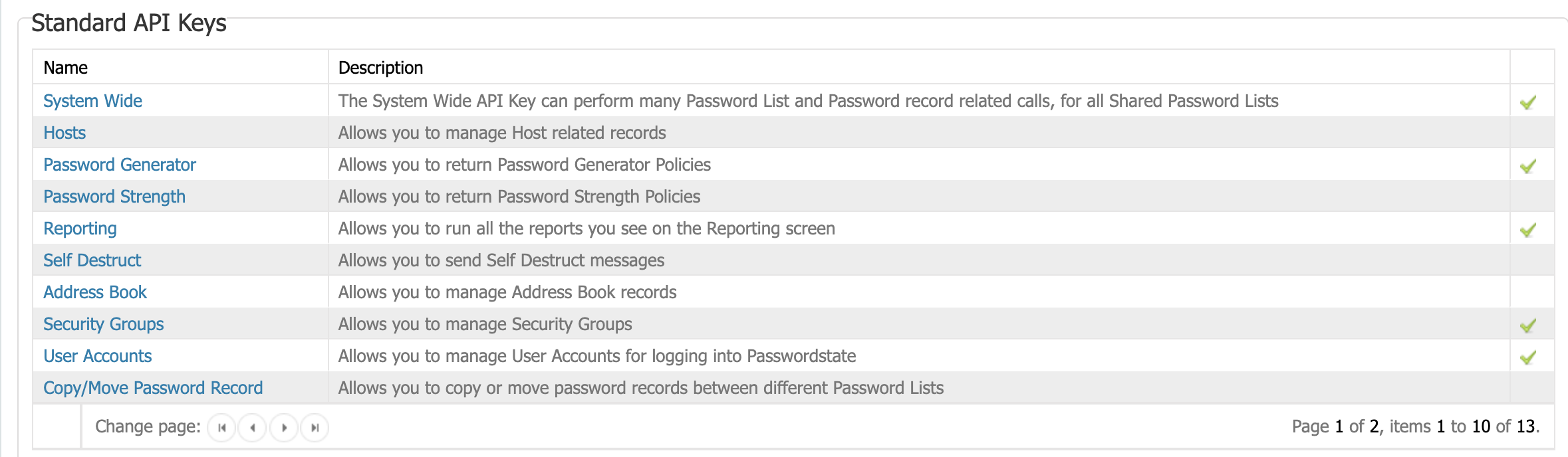 Passwordstate Select API Key