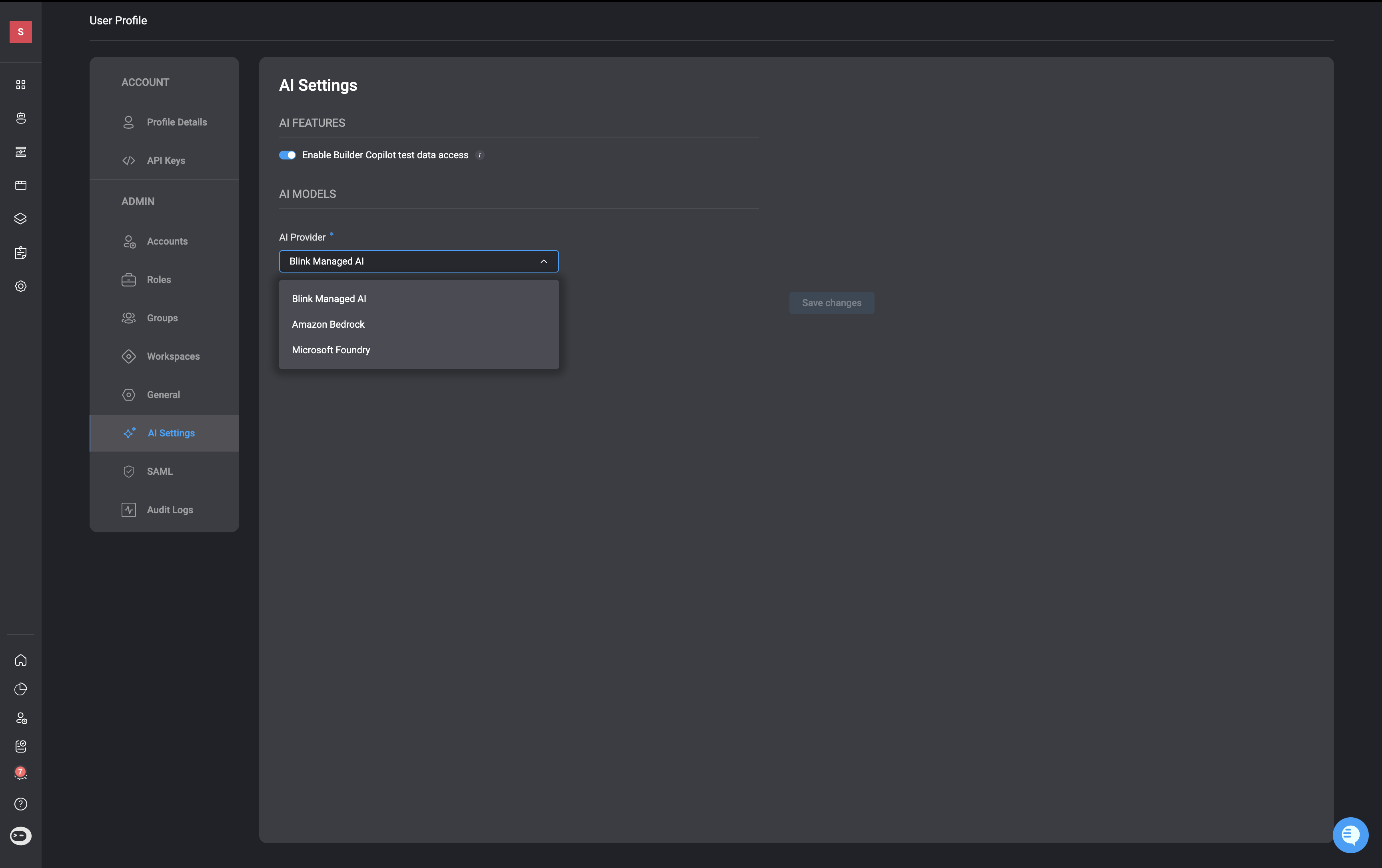 AI Settings - BlinkOps Documentation