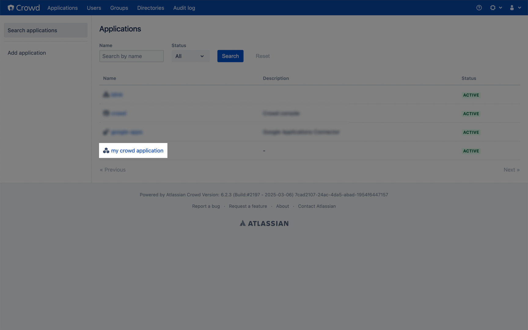 crowd application page