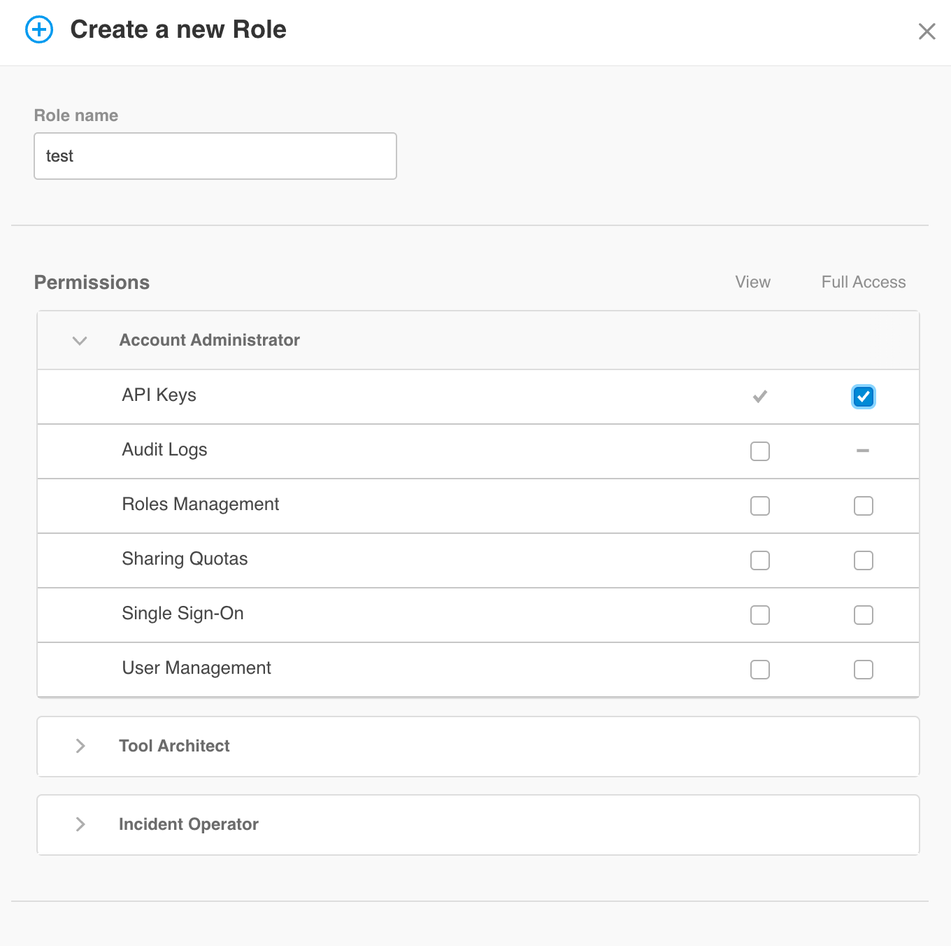 Create New Role