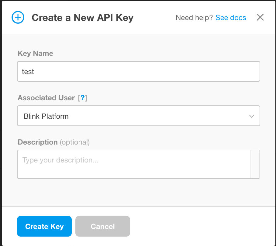 Create a New API Key