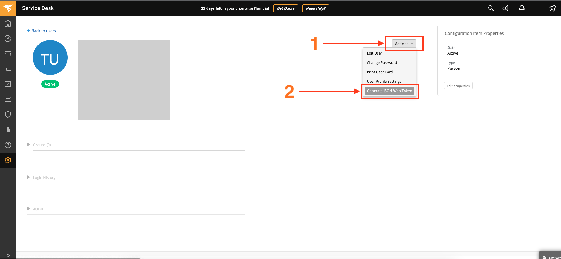 Generate JSON Web Token