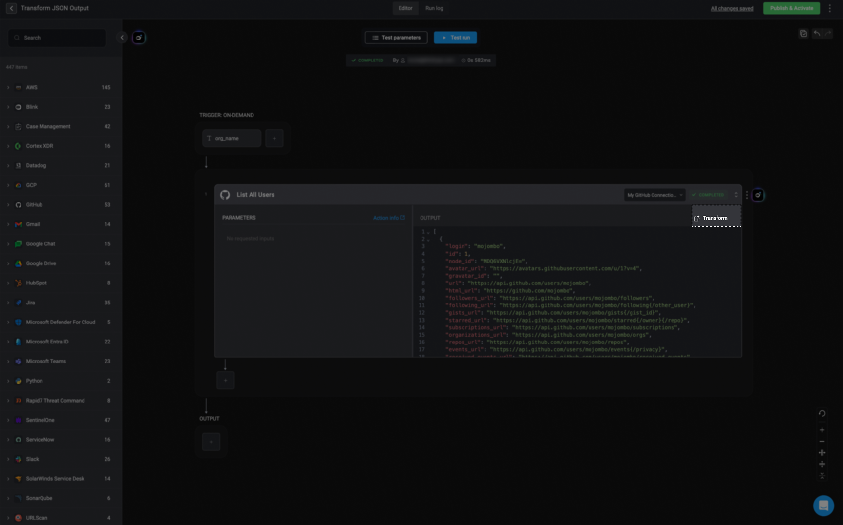 Step Output Transformation - BlinkOps Documentation