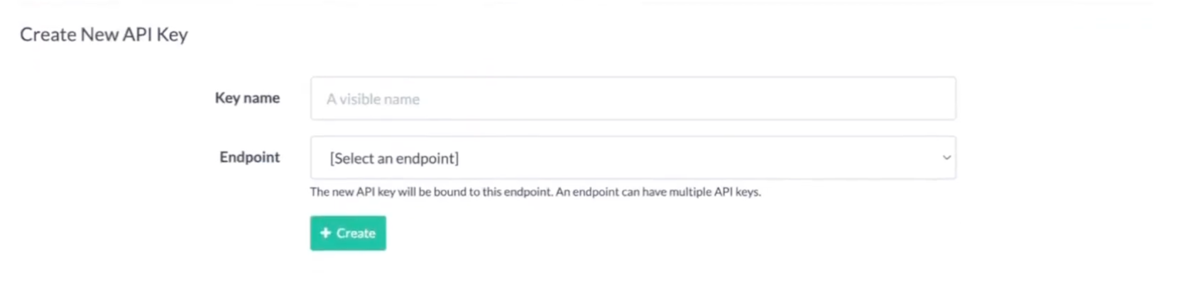 Beeceptor create key