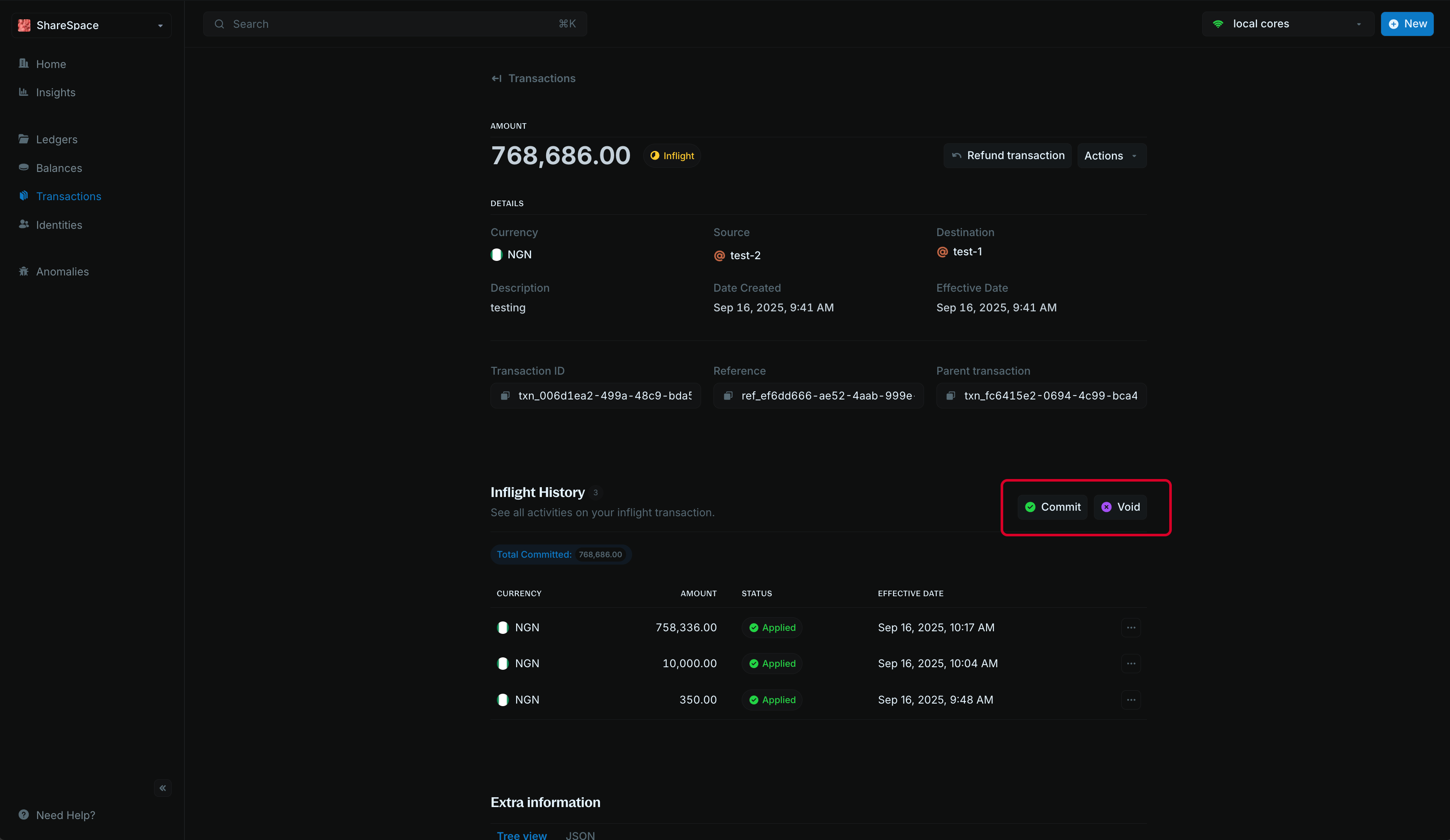 Inflight Transactions | Blnk Cloud Guide