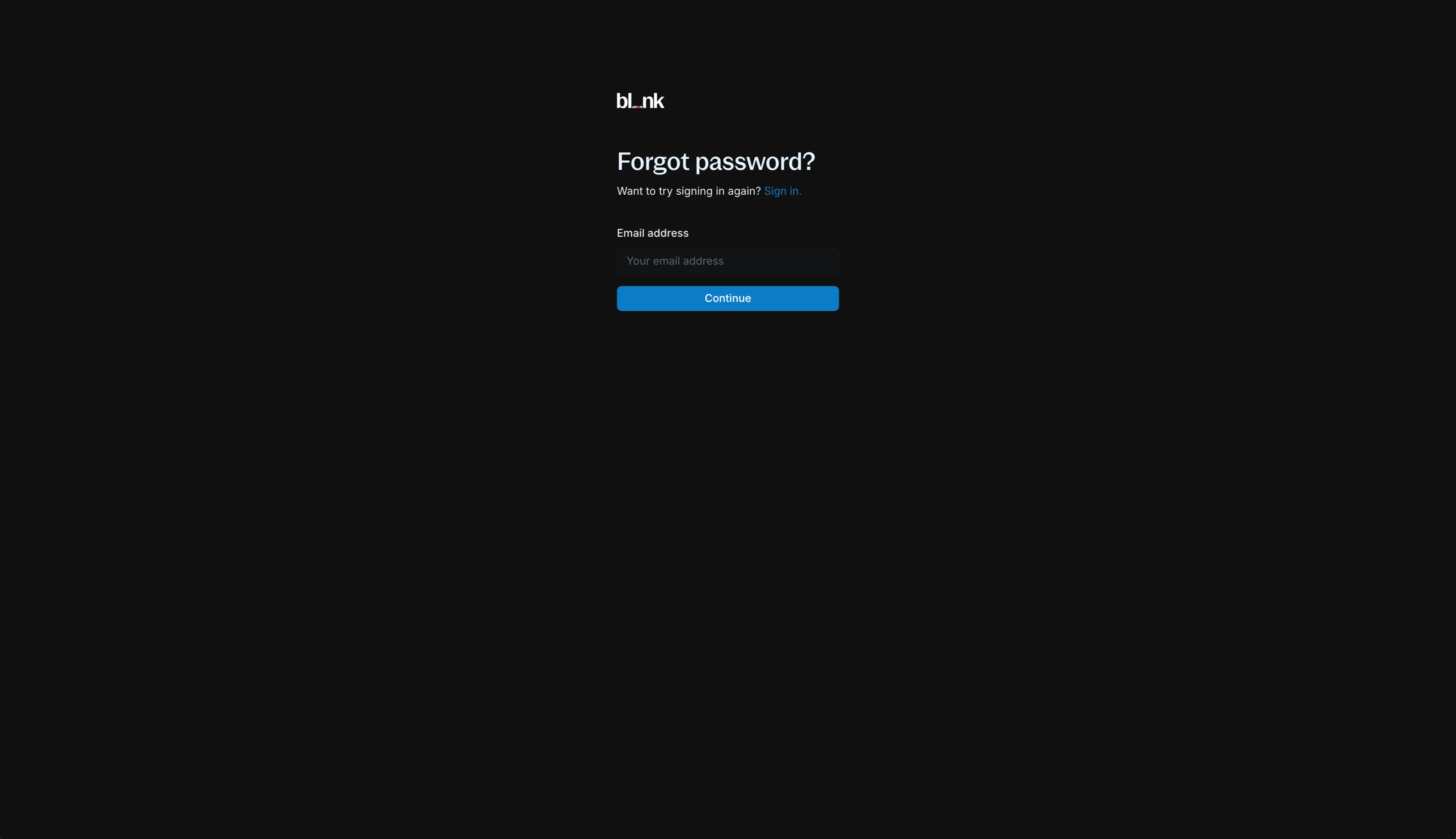 Sign-in page showing the Forgot Password link