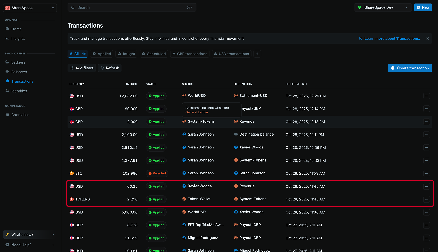 Record usage atomically