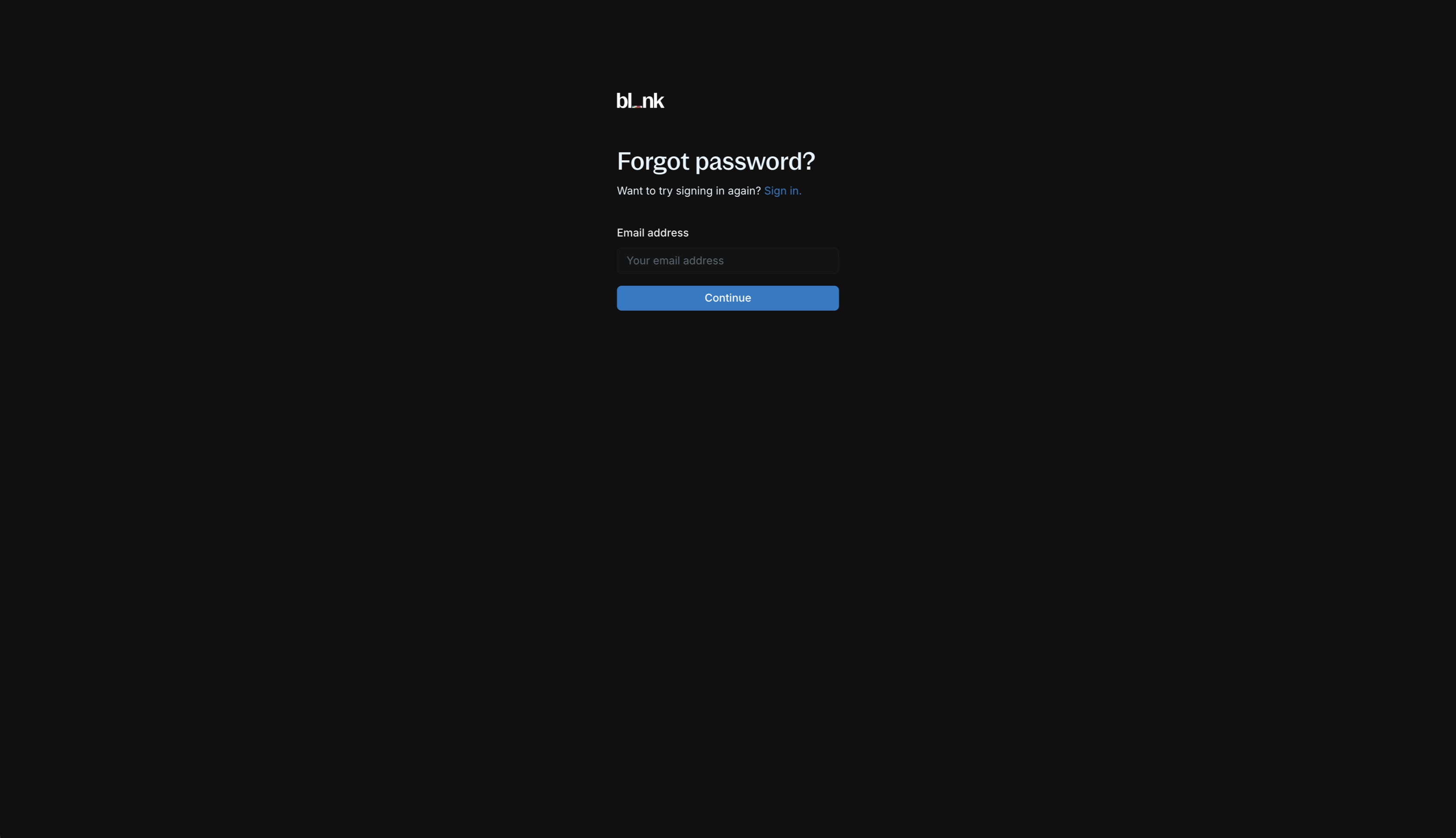Sign-in page showing the Forgot Password link