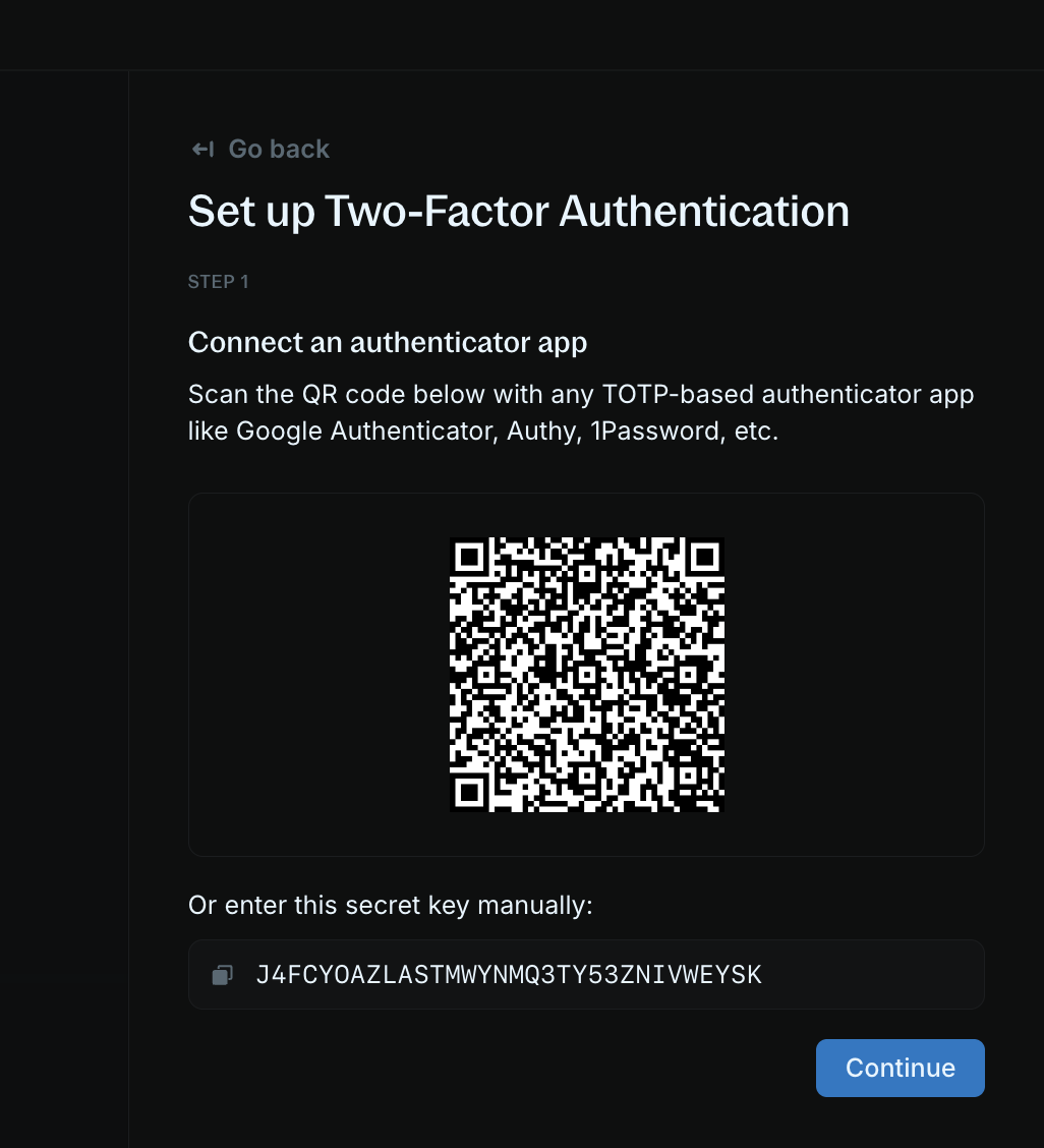 Two-Factor Authentication | Blnk Cloud