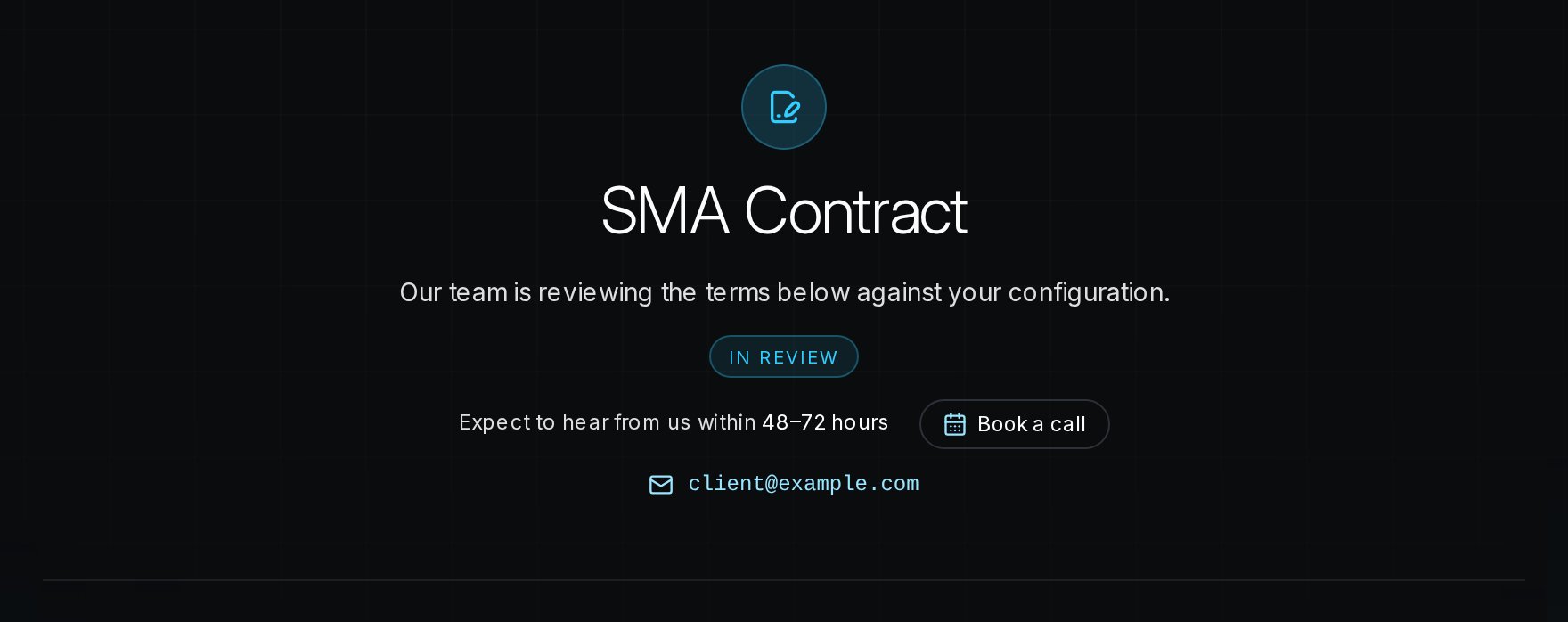 SMA Review showing In review