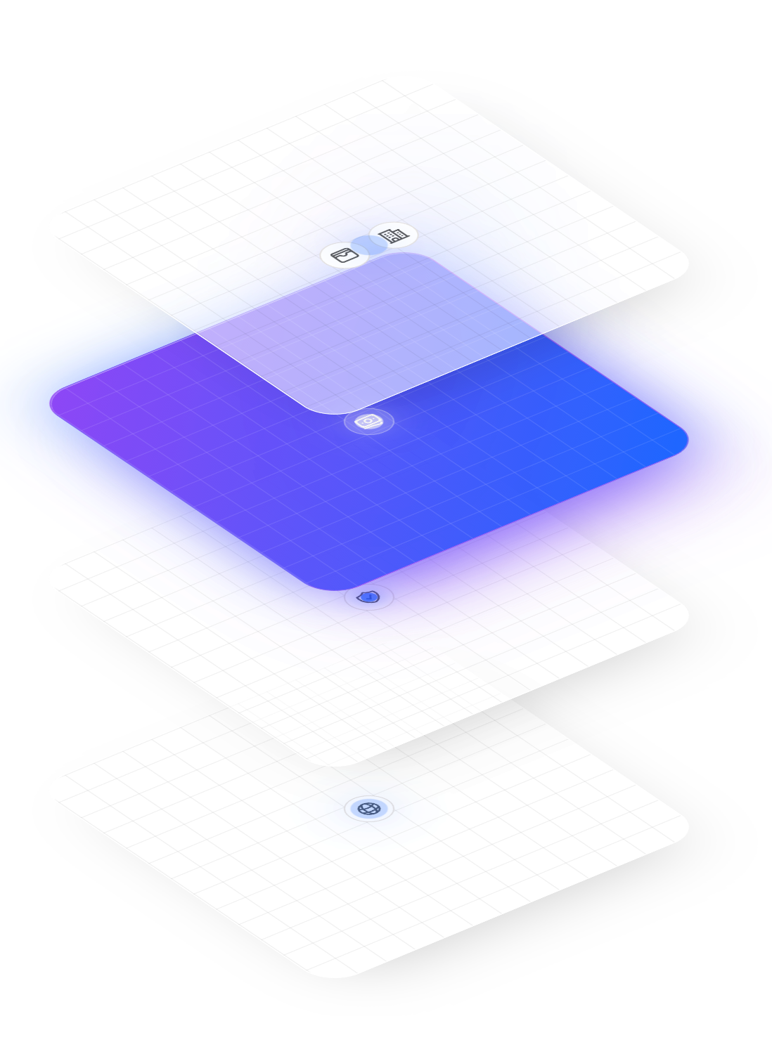 The Onstacks stack: settlement layer, liquidity and settlement orchestration, financial primitives, and applications, as stacked layers