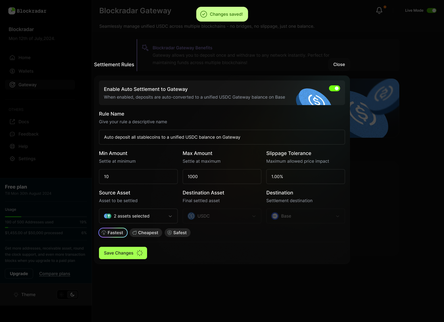 Autosettlement Config2