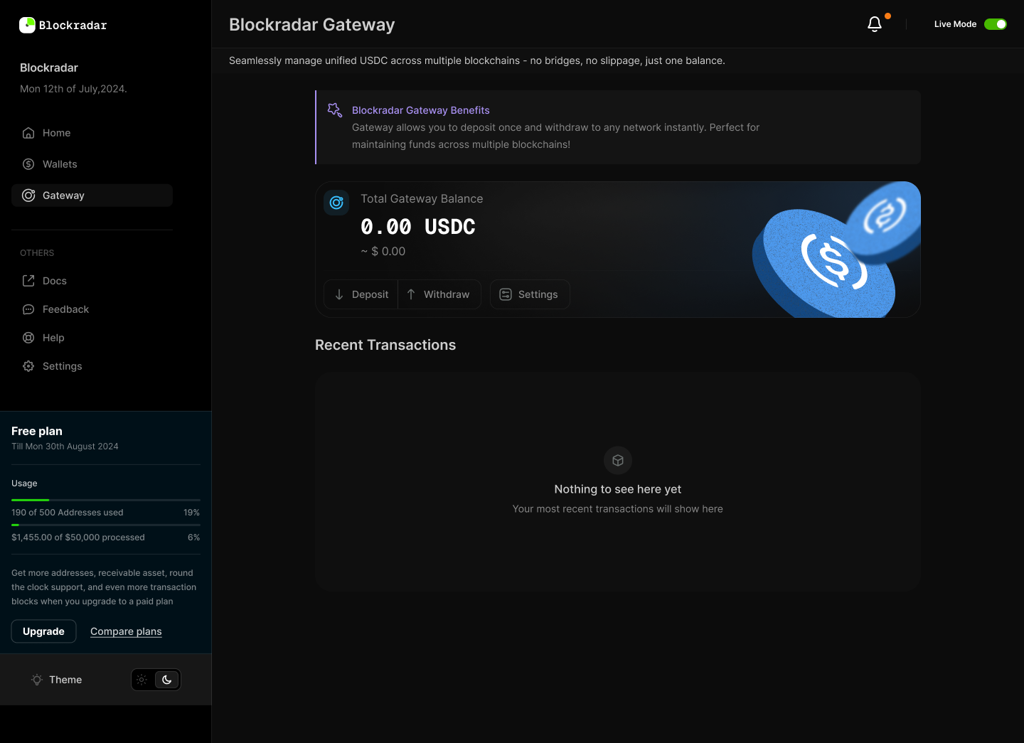 Gateway Dashboard