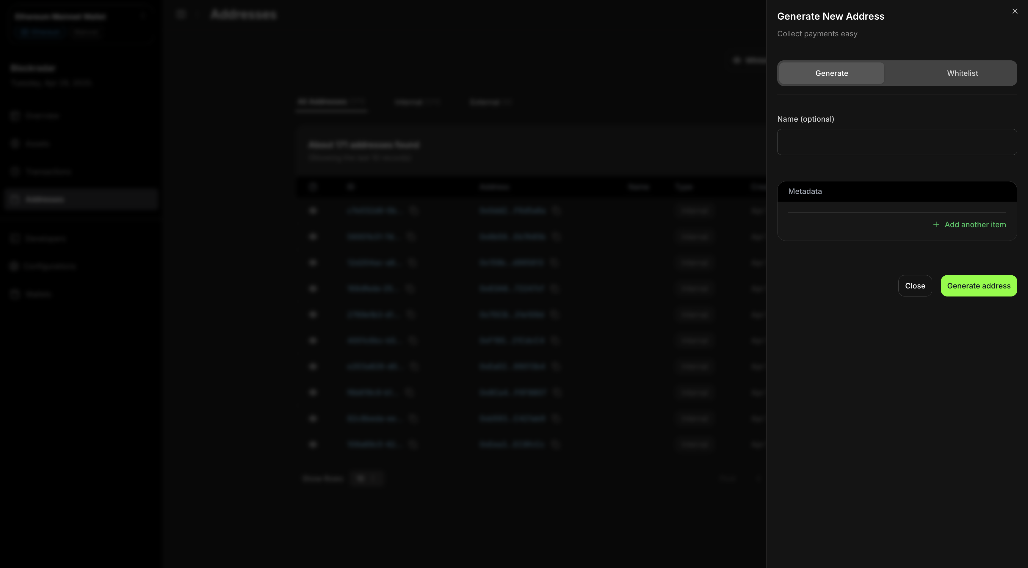 Generate address