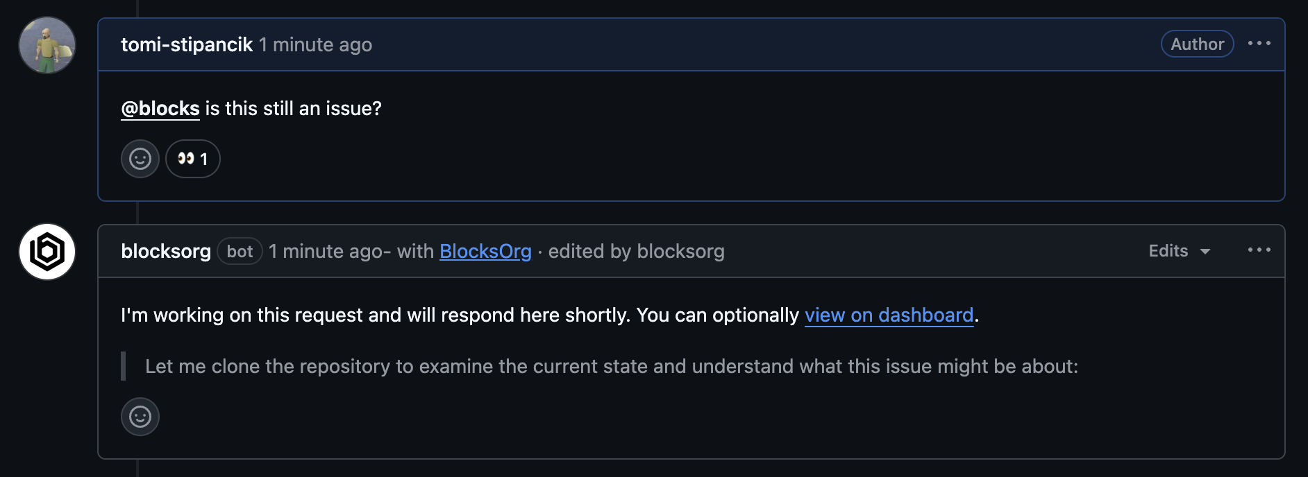 Github Blocks Integration