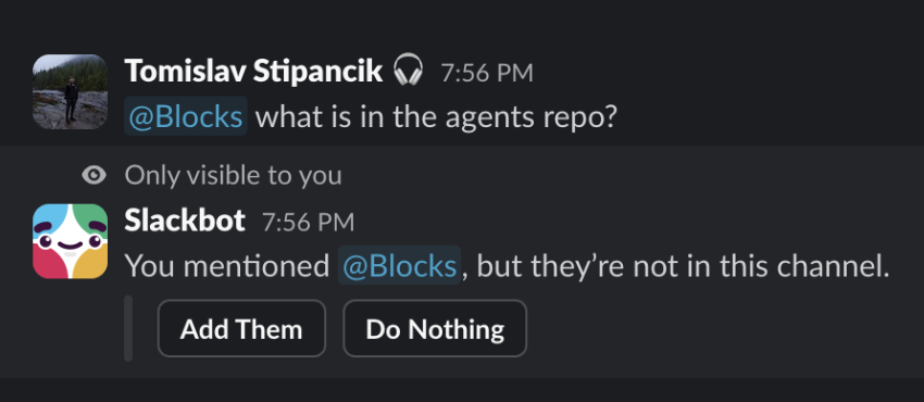 Slack Blocks Integration (Add to channel)